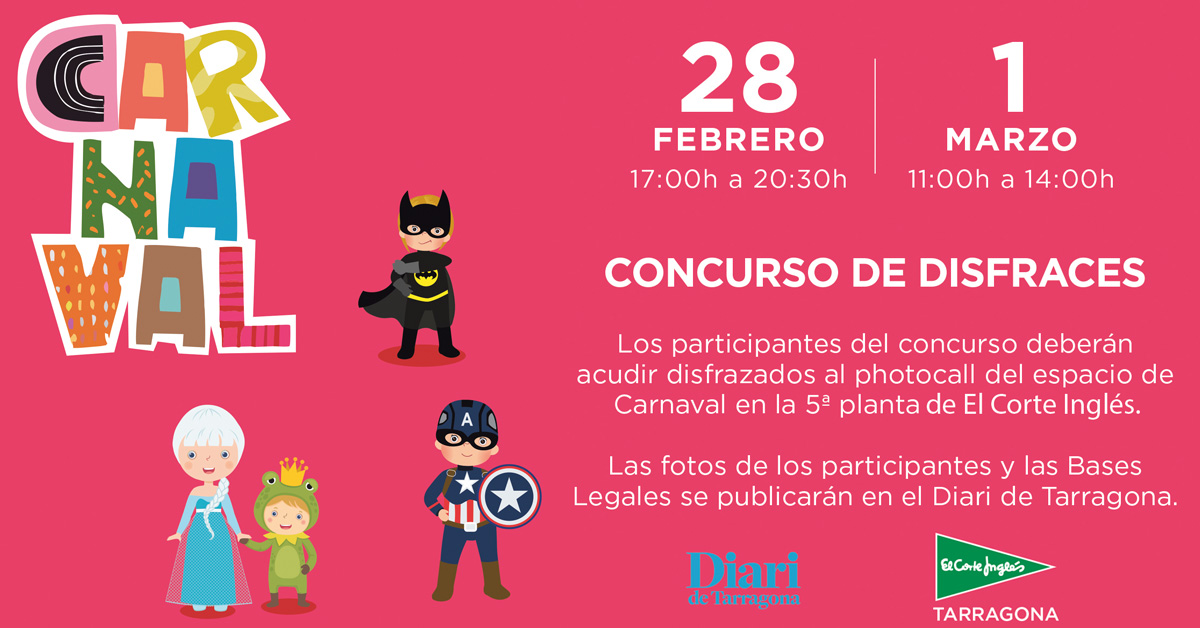 I Concurso de disfraces de Carnaval El Corte Inglés y el Diari de Tarragona 